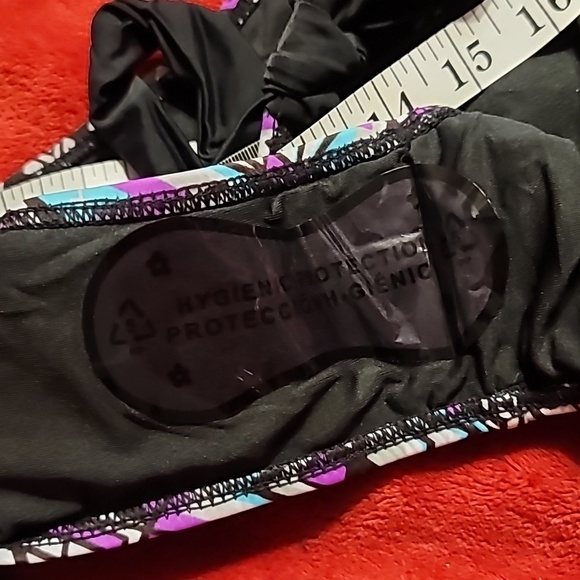 NWOT Pull Over Rash Guard Thumb Holes Side Tie Bikini Bottom swim suit Set - Picture 11 of 16